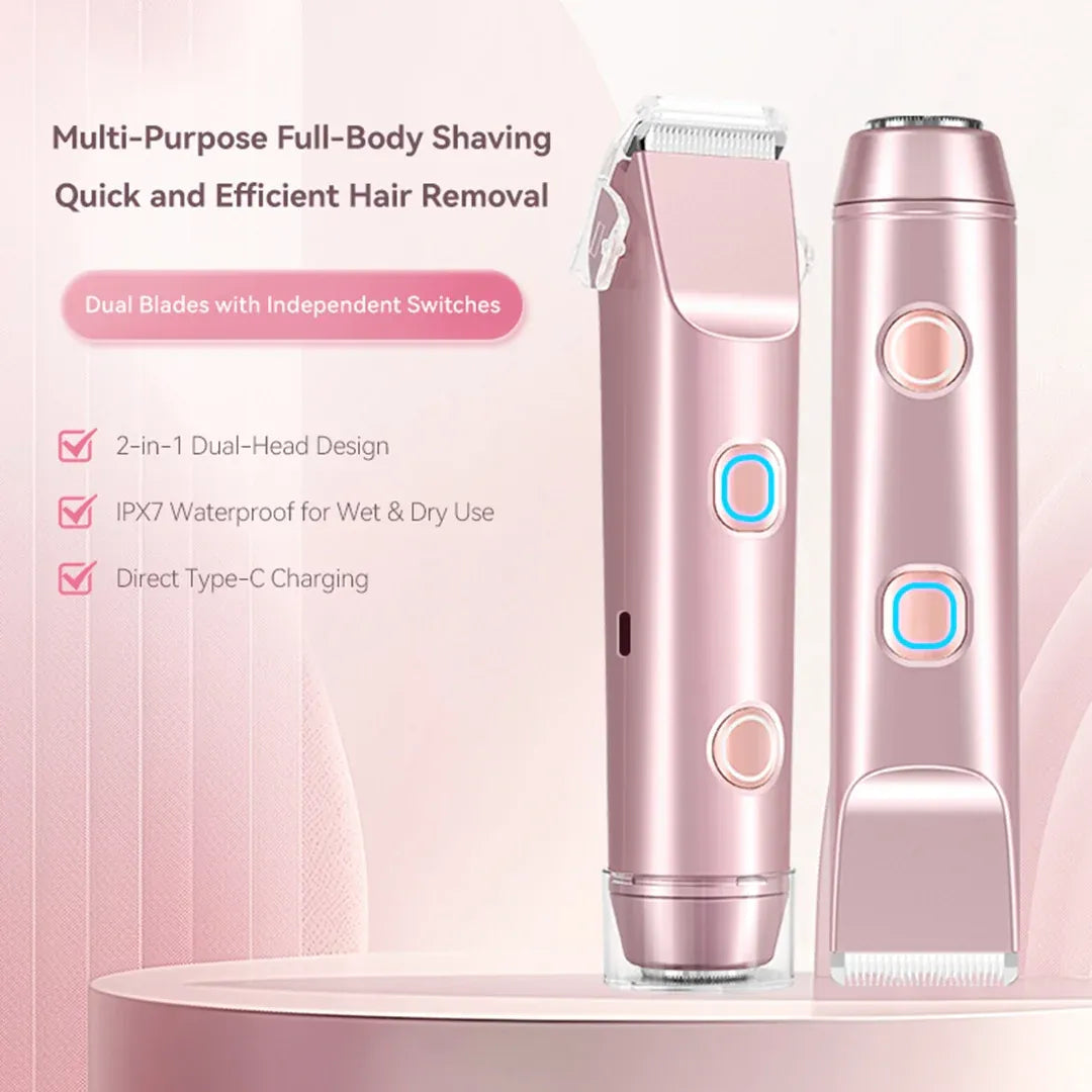 2-in-1 PRO Dual-Head Painless Hair Trimmer