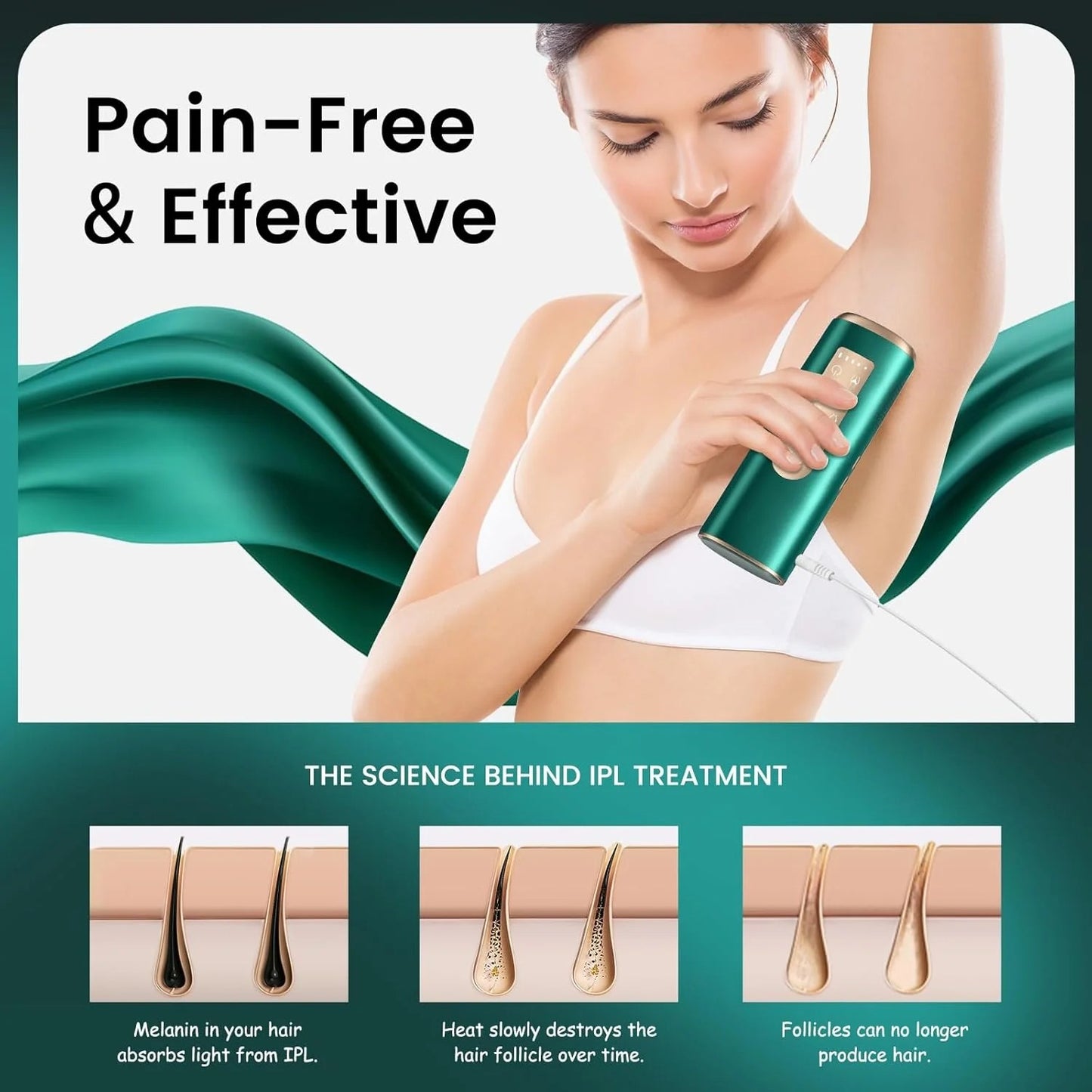 Sapphire Ice Cooling IPL Hair Removal Device